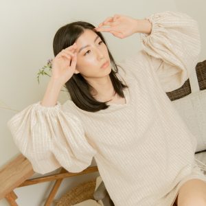 Joan Balloon Shirt & Mini Skirt Set